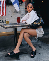 CASSI BLACK LEATHER
